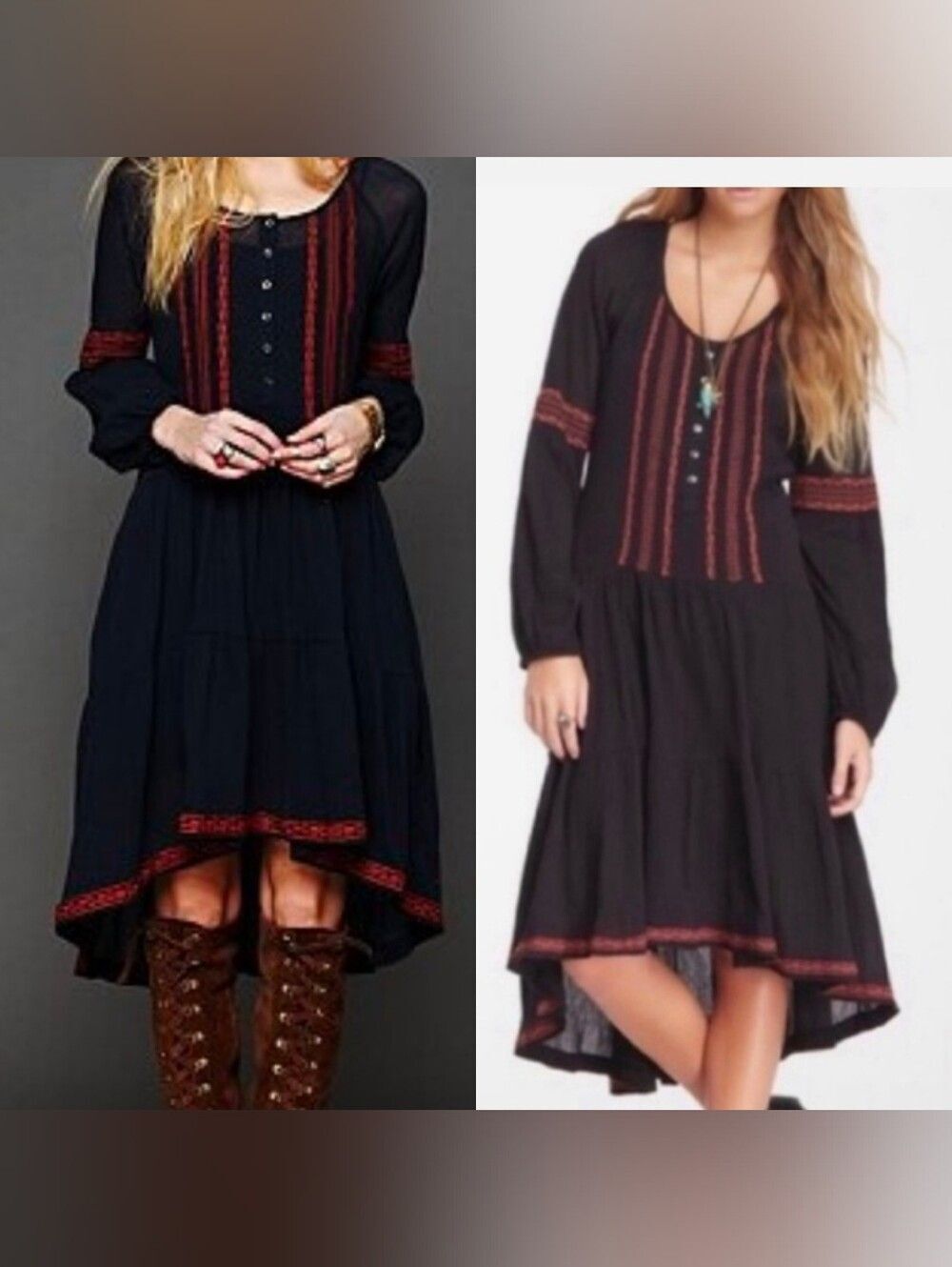 Free People With A Light Heart Dress Black M